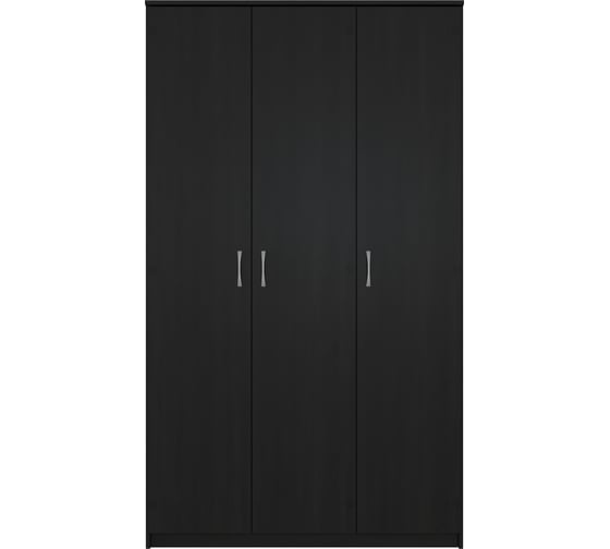 Шкаф Гуд ЛАКК ПЕГАС 3 двери, 116x58x202 см, черный, дуб венге 2.04.01.030.5