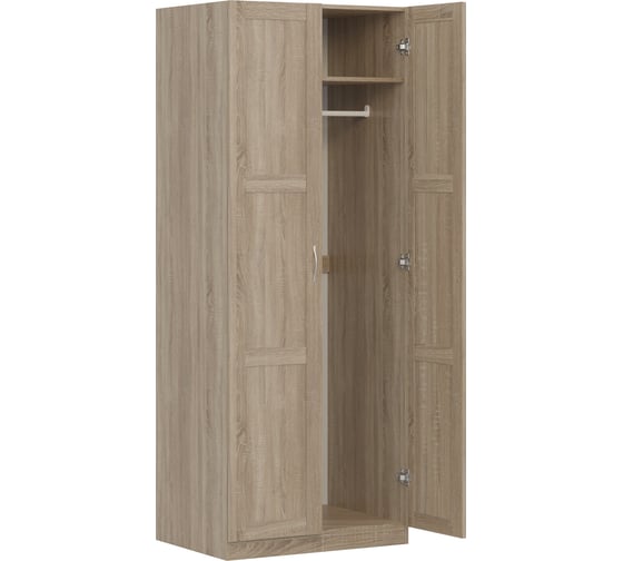 Шкаф Шведский Стандарт ПЕГАС 2 сборных двери, 78x58x202 см, бежевый, дуб сонома 2.04.01.080.3