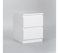 Прикроватная тумба Гуд ЛАКК МАЛЬТА 2 ящика, 48x40x54 см, белая 2.05.03.010.1