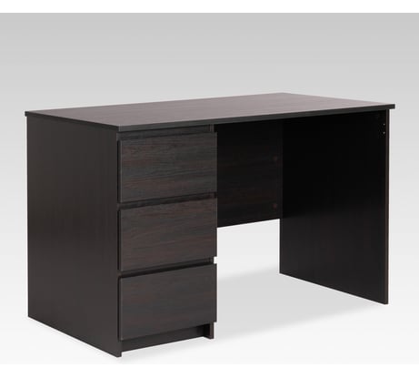 Письменный стол Гуд ЛАКК КАСТОР 3 ящика, 115x65x75 см, черный, дуб венге 2.03.06.090.5