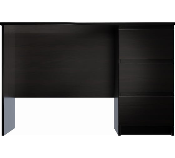 Письменный стол Шведский Стандарт КАСТОР 3 ящика, 115x65x75 см, черный, дуб венге 2.03.06.090.5