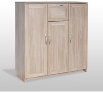 Тумба Гуд ЛАКК СИРИУС 3 двери, 1 ящик, 117x41x123 см, бежевая, дуб сонома 2.02.03.320.3