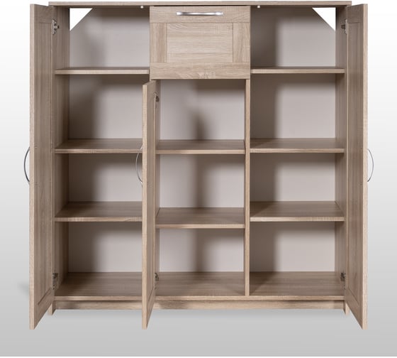 Тумба Гуд ЛАКК СИРИУС 3 двери, 1 ящик, 117x41x123 см, бежевая, дуб сонома 2.02.03.320.3