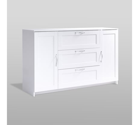 Тумба Гуд ЛАКК СИРИУС 2 двери и 3 ящика, 156x41x94 см, белая 2.02.03.290.1