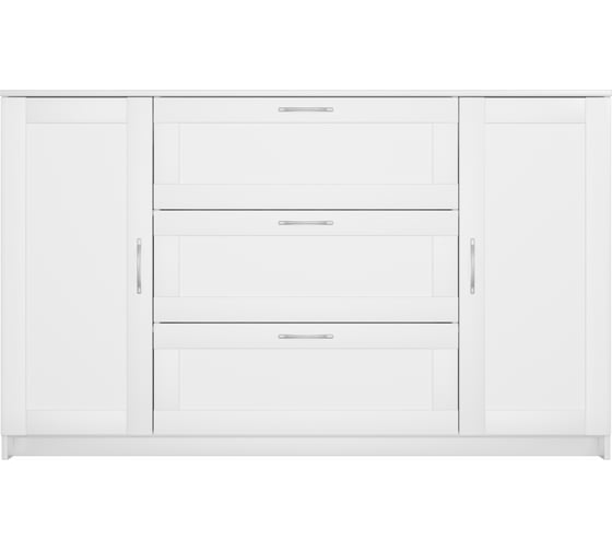 Тумба Шведский Стандарт СИРИУС 2 двери и 3 ящика, 156x41x94 см, белая 2.02.03.290.1