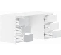 Письменный стол Шведский Стандарт КАСТОР 6 ящиков, 151x65x75 см, белый 2.03.06.040.1
