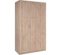 Шкаф Гуд ЛАКК ПЕГАС 3 сборных двери, 116x58x202 см, бежевый, дуб сонома 2.04.01.090.3