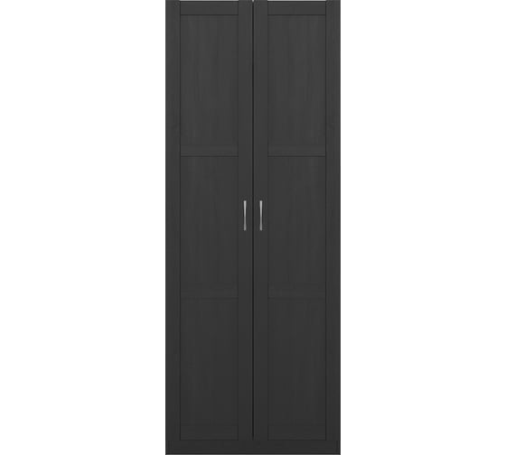 Шкаф Шведский Стандарт ПЕГАС 2 сборных двери, 78x58x202 см, черный, дуб венге 2.04.01.080.5