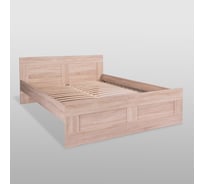 Кровать Шведский Стандарт СИРИУС двуспальная, 205x186x82 см, бежевая, дуб сонома 2.02.04.210.3