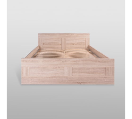 Кровать Шведский Стандарт СИРИУС двуспальная, 205x186x82 см, бежевая, дуб сонома 2.02.04.210.3