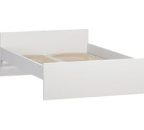 Кровать Шведский Стандарт ОРИОН двуспальная, 205x206x65 см, белая 2.01.04.110.1