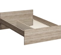 Кровать Шведский Стандарт ОРИОН двуспальная, 205x146x65 см, бежевая, дуб сонома 2.01.04.080.3