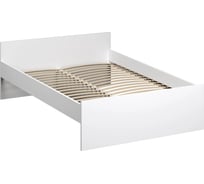 Кровать Шведский Стандарт ОРИОН двуспальная, 205x146x65 см, белая 2.01.04.080.1