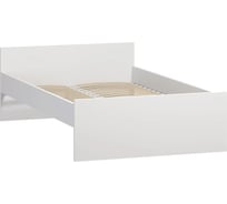 Кровать Шведский Стандарт ОРИОН двуспальная, 205x126x65 см, белая 2.01.04.070.1