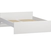 Кровать Шведский Стандарт ОРИОН двуспальная, 205x166x65 см, белая 2.01.04.090.1