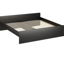 Кровать Шведский Стандарт ОРИОН двуспальная, 205x206x65 см, черная, дуб венге 2.01.04.110.5