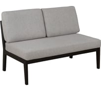 Диван-скамья Мебелик массив, мягкая ткань, серый, каркас венге 7550