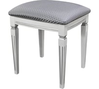 Банкетка Мебелик Васко В 107Н белый/серебро, атина серебро 8157