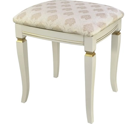 Банкетка Мебелик Васко В 106Н слоновая кость/золото, маркус ваниль 8155