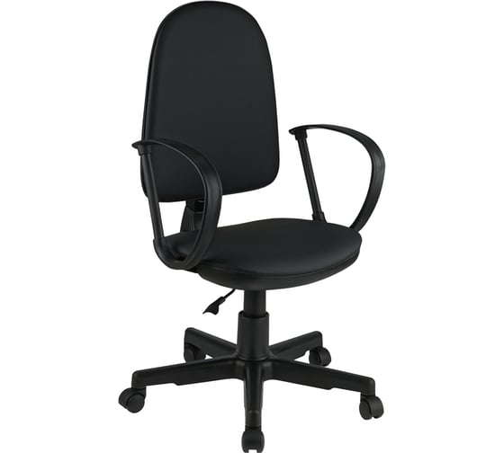 Кресло оператора Helmi hl-m30 престиж, кожзам черный 342080