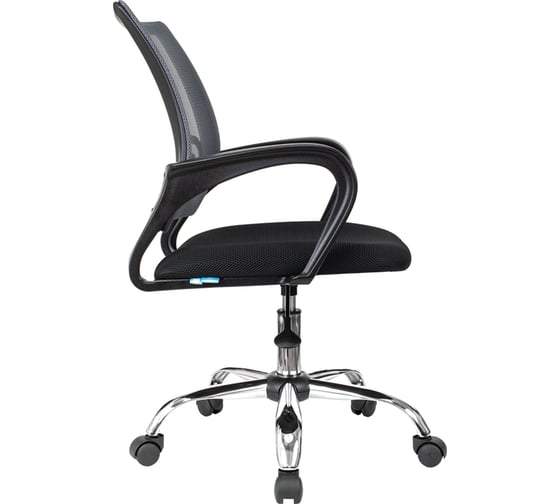 Кресло оператора Helmi hl-m95 r 695 airy, спинка сетка серая/сиденье ткань tw черная, пиастра 348713