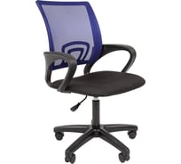 Кресло оператора Helmi hl-m96 r airy, спинка сетка синяя/сиденье ткань черная, пиастра 298857