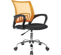 Кресло оператора Helmi hl-m95 r 695 airy, сн, спинка сетка оранжевая/сиденье ткань tw черная, пиастра 348712