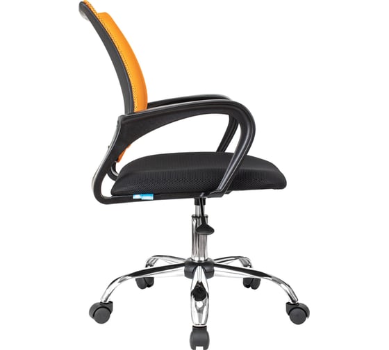 Кресло оператора Helmi hl-m95 r 695 airy, сн, спинка сетка оранжевая/сиденье ткань tw черная, пиастра 348712