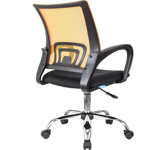 Кресло оператора Helmi hl-m95 r 695 airy, сн, спинка сетка оранжевая/сиденье ткань tw черная, пиастра 348712