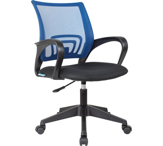 Кресло оператора Helmi hl-m95 r 695 airy, спинка сетка синяя/сиденье ткань tw черная, пиастра 348710