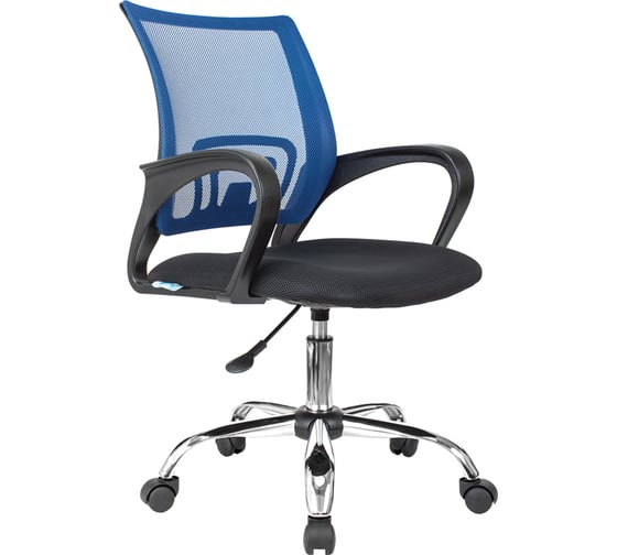 Кресло оператора Helmi hl-m95 r 695 airy, сн, спинка сетка синяя/сиденье ткань tw черная, пиастра 348714 1
