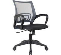 Кресло оператора Helmi hl-m95 695 airy, спинка сетка серая/сиденье ткань tw черная, механизм качания 348705