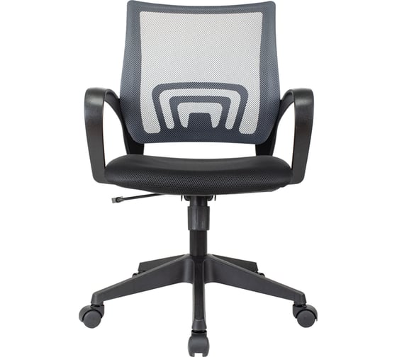 Кресло оператора Helmi hl-m95 695 airy, спинка сетка серая/сиденье ткань tw черная, механизм качания 348705