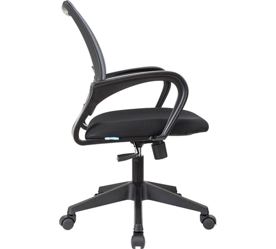 Кресло оператора Helmi hl-m95 695 airy, спинка сетка серая/сиденье ткань tw черная, механизм качания 348705