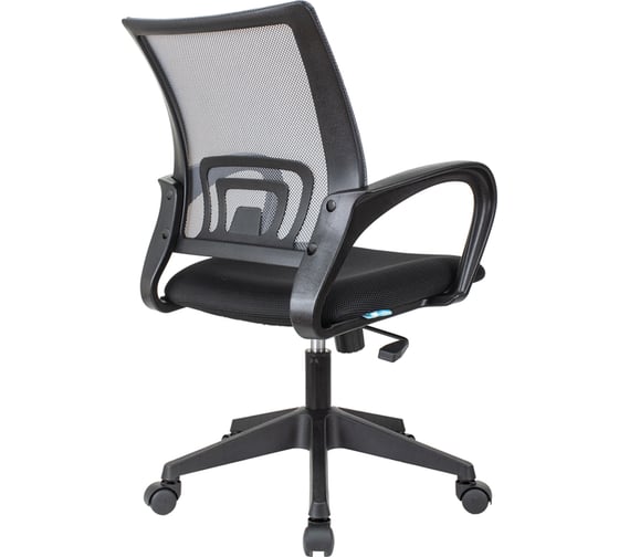 Кресло оператора Helmi hl-m95 695 airy, спинка сетка серая/сиденье ткань tw черная, механизм качания 348705