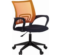 Кресло оператора Helmi hl-m95 r 695 airy, спинка сетка оранжевая/сиденье ткань tw черная, пиастра 348708