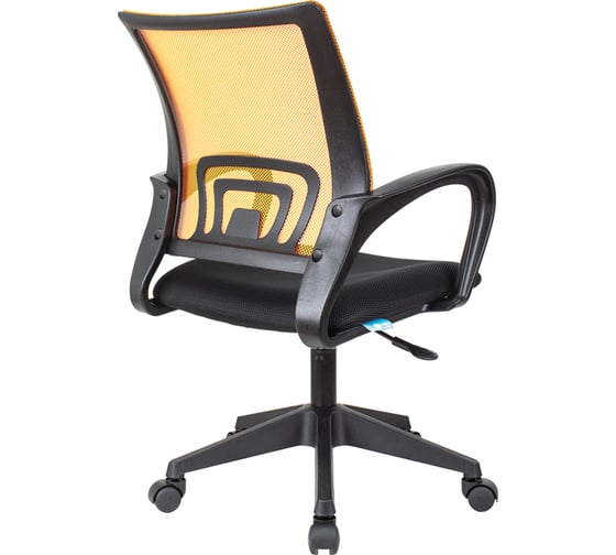 Кресло оператора Helmi hl-m95 r 695 airy, спинка сетка оранжевая/сиденье ткань tw черная, пиастра 348708