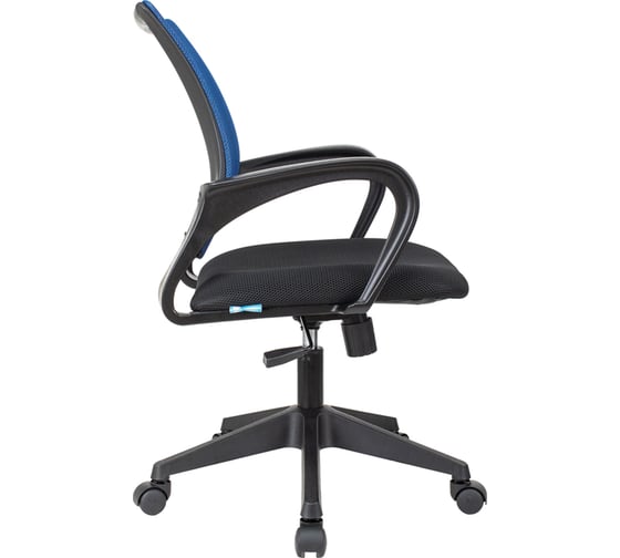 Кресло оператора Helmi hl-m95 695 airy, спинка сетка синяя/сиденье ткань tw черная, механизм качания 348706