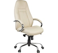 Кресло руководителя Helmi hl-es11 сonvince, повышенной прочности, экокожа бежевая, мультиблок, до 250 кг 323011