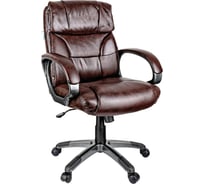 Кресло руководителя Helmi hl-e08 receipt, экокожа коричневая 274834