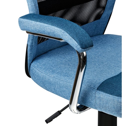 Кресло руководителя Helmi hl-e41 stylish, ткань/сетка, синяя/голубая 318581