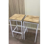 Комплект полубарных стульев Pletenev LOFT орех, каркас белый муар KPS-101-34