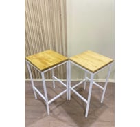 Комплект полубарных стульев Pletenev LOFT дуб, каркас белый муар KPS-101-32