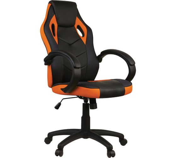 Игровое кресло Helmi hl-s07 boost, экокожа/ткань черная/оранжевая 319987