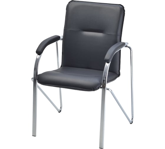 Стул Helmi hl-f04 самба м, каркас металл хром, экокожа, черный box2 344607