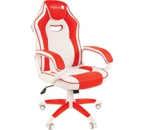 Игровое кресло Helmi hl-s15 skyline, экокожа, белая/красная, механизм качания 322026