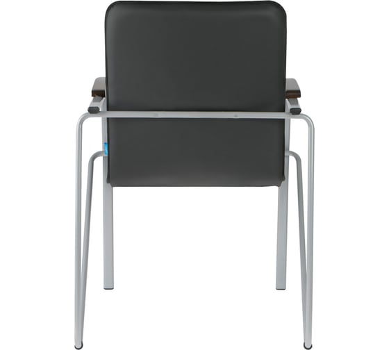 Стул Helmi hl-f03 самба, каркас металл алюминий, экокожа, черный, орех box1 344615