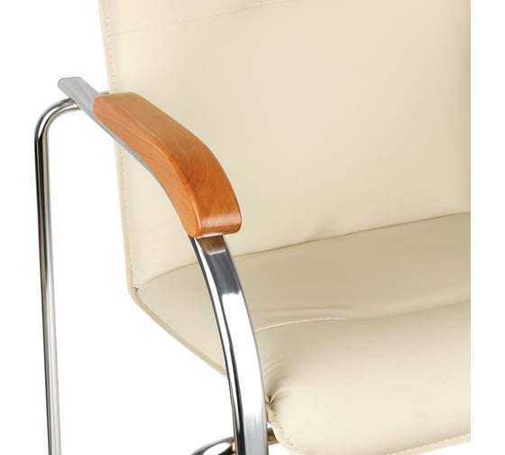 Стул Helmi hl-f03 самба, каркас металл хром, экокожа, бежевый, бук box2 344610