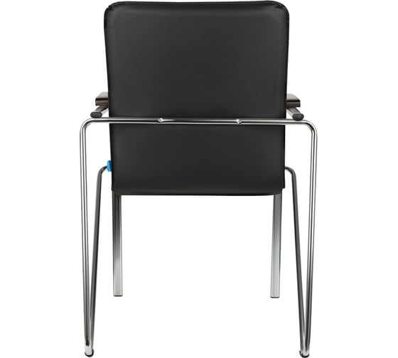 Стул Helmi hl-f03 самба, каркас металл хром, экокожа, черный, орех box2 344612