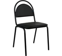 Стул Helmi hl-f02 стандарт, каркас черный, обивка кожзам черный 330637